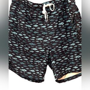 Ocean+Coast Men's Fish Print Swim Shorts XXL